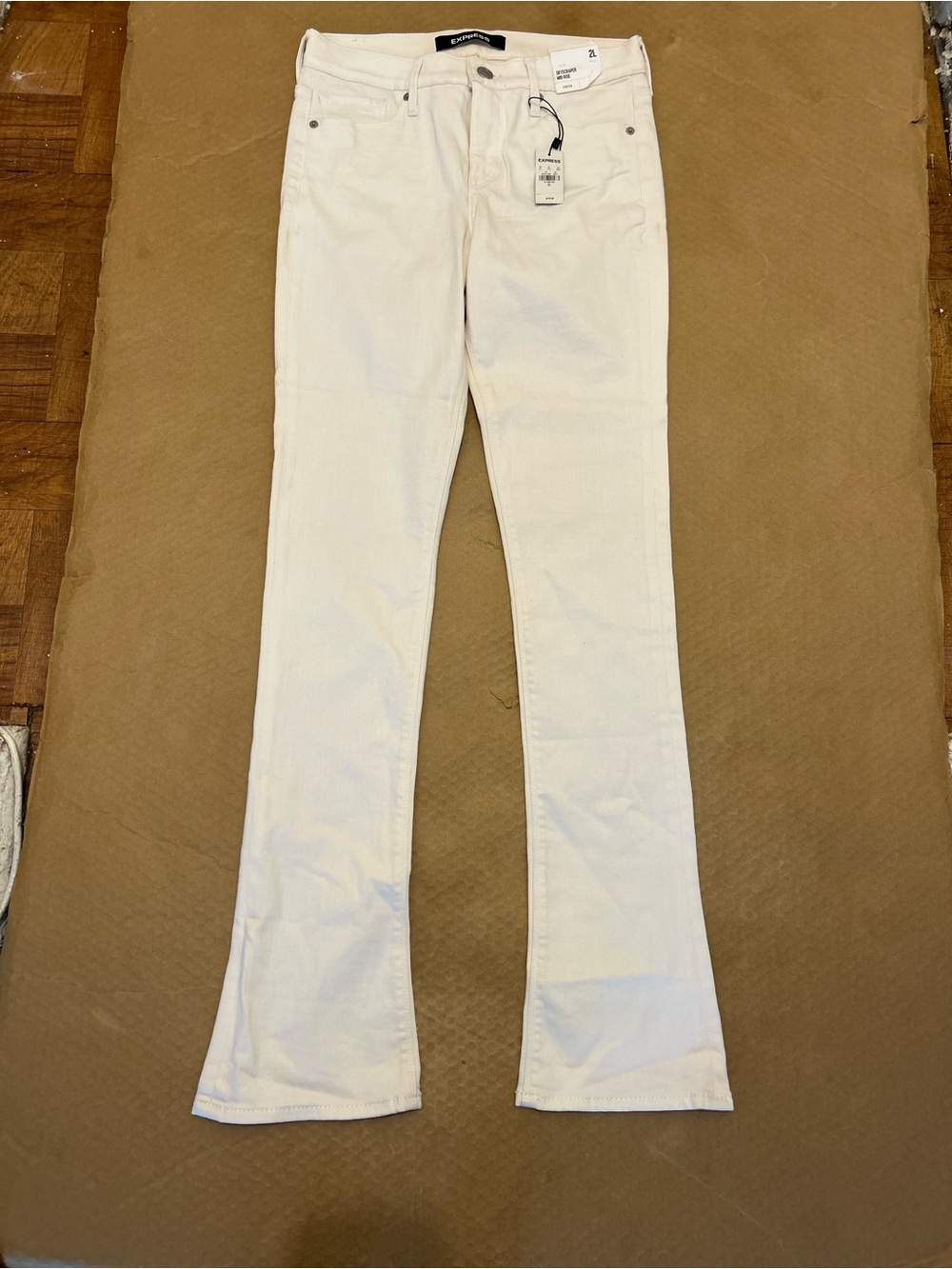 Express White Boot Cut Jeans